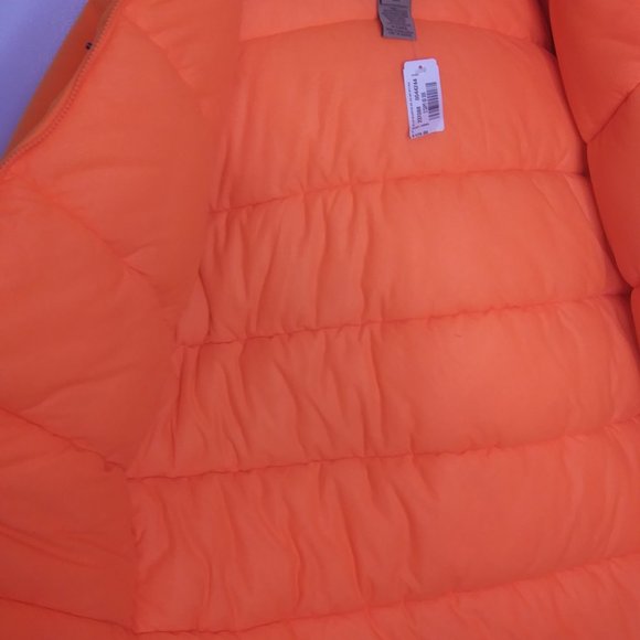 NWT LL Bean Hunter Orange hooded coat size Large FLAWED - Picture 7 of 16